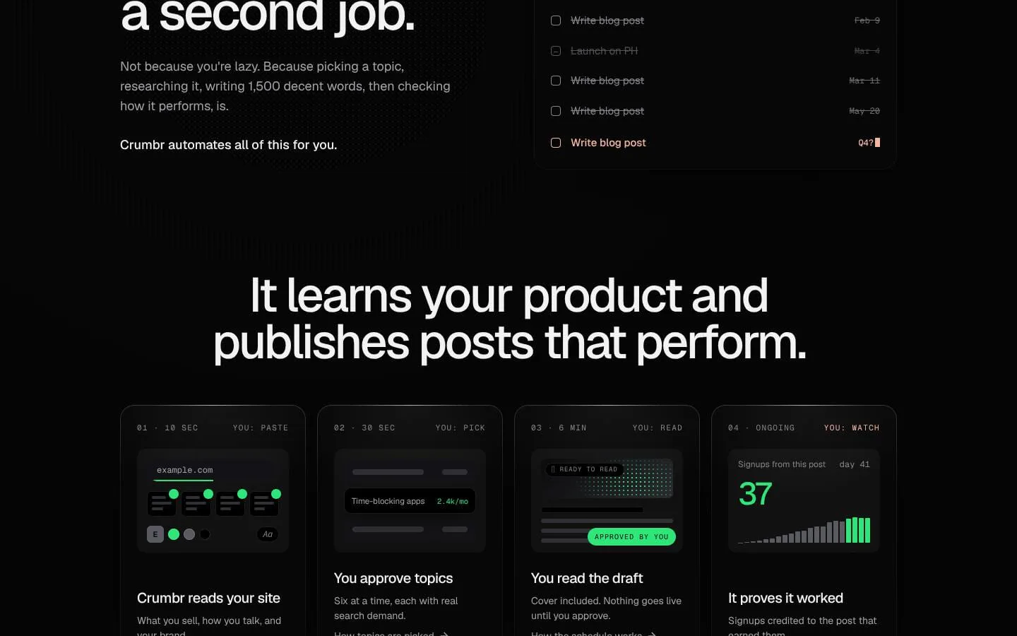 Crumbr screenshot