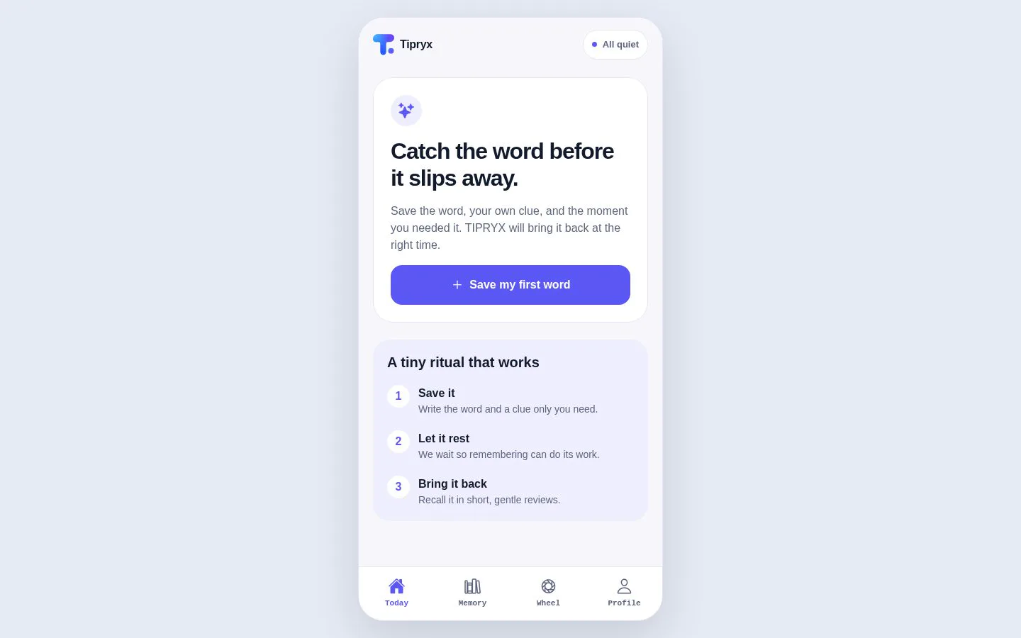 Tipryx screenshot