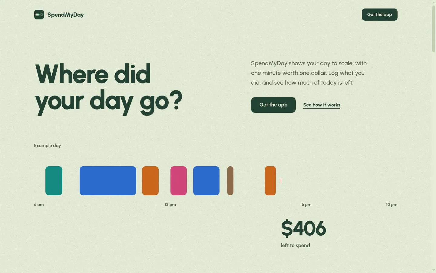 SpendMyDay screenshot