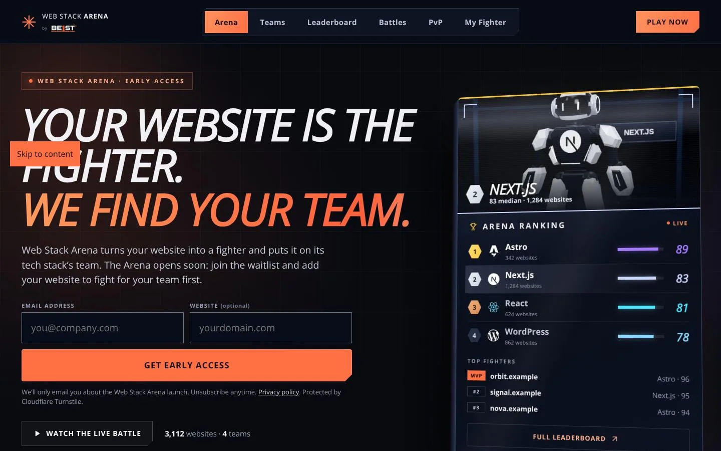 3D Web Stack arena screenshot
