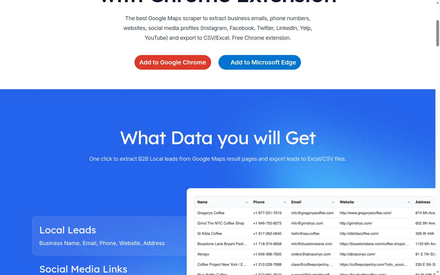 Google Maps Email Extractor screenshot