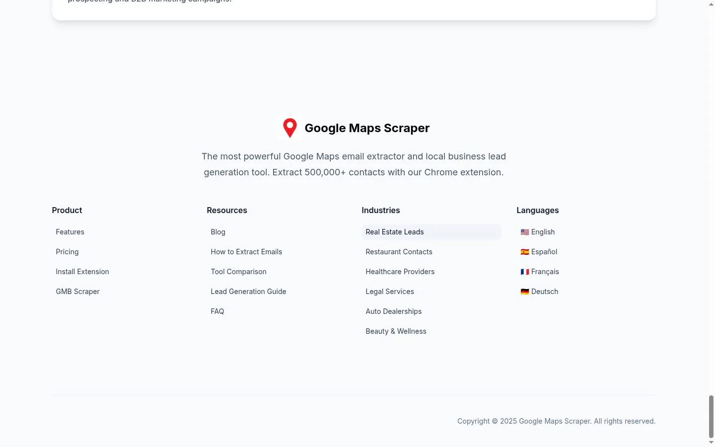 Google Maps Email Extractor screenshot