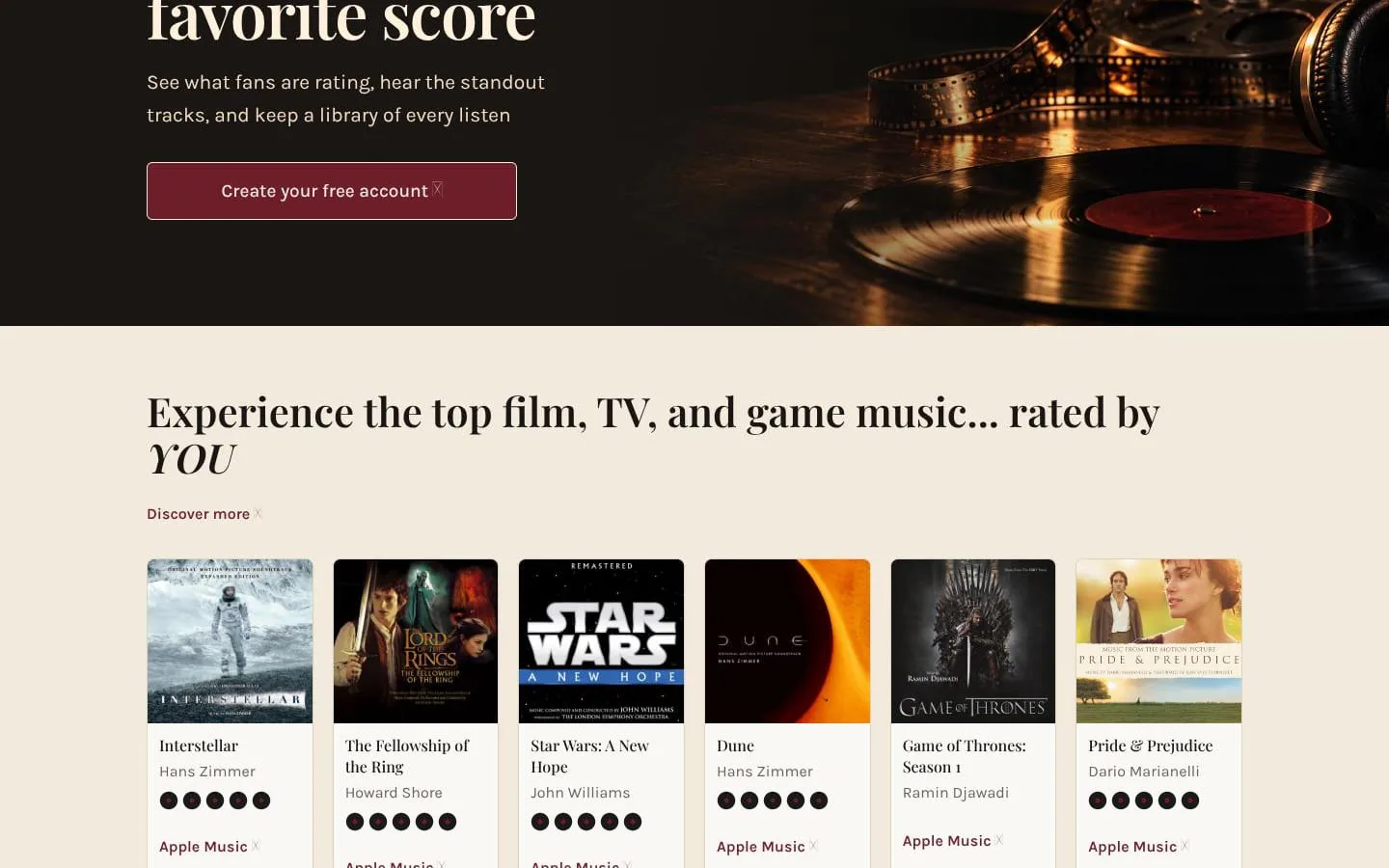 Soundtrack Scores screenshot