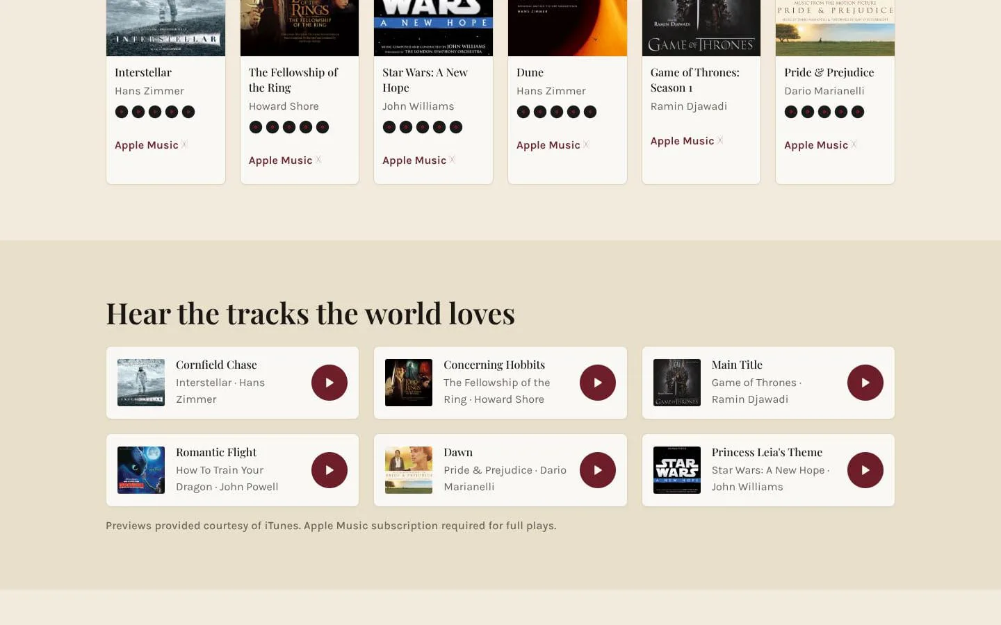 Soundtrack Scores screenshot