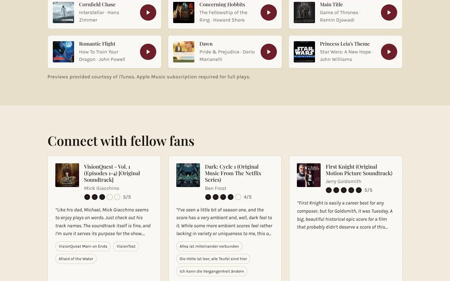 Soundtrack Scores screenshot