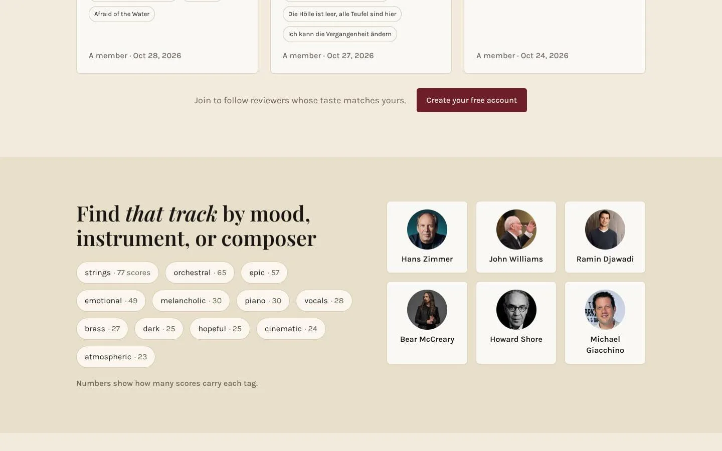 Soundtrack Scores screenshot