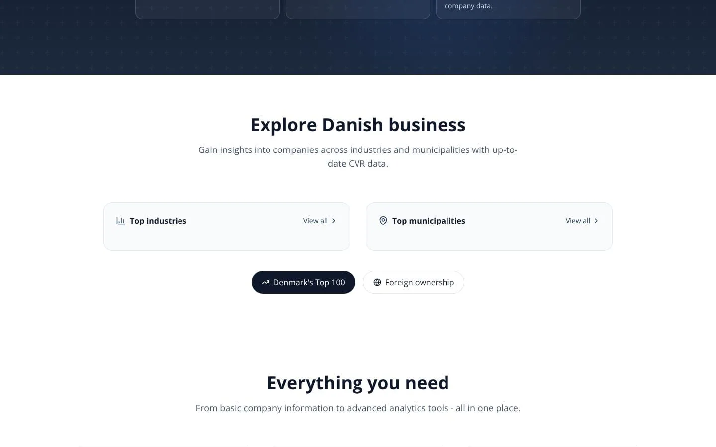 companydata.dk screenshot