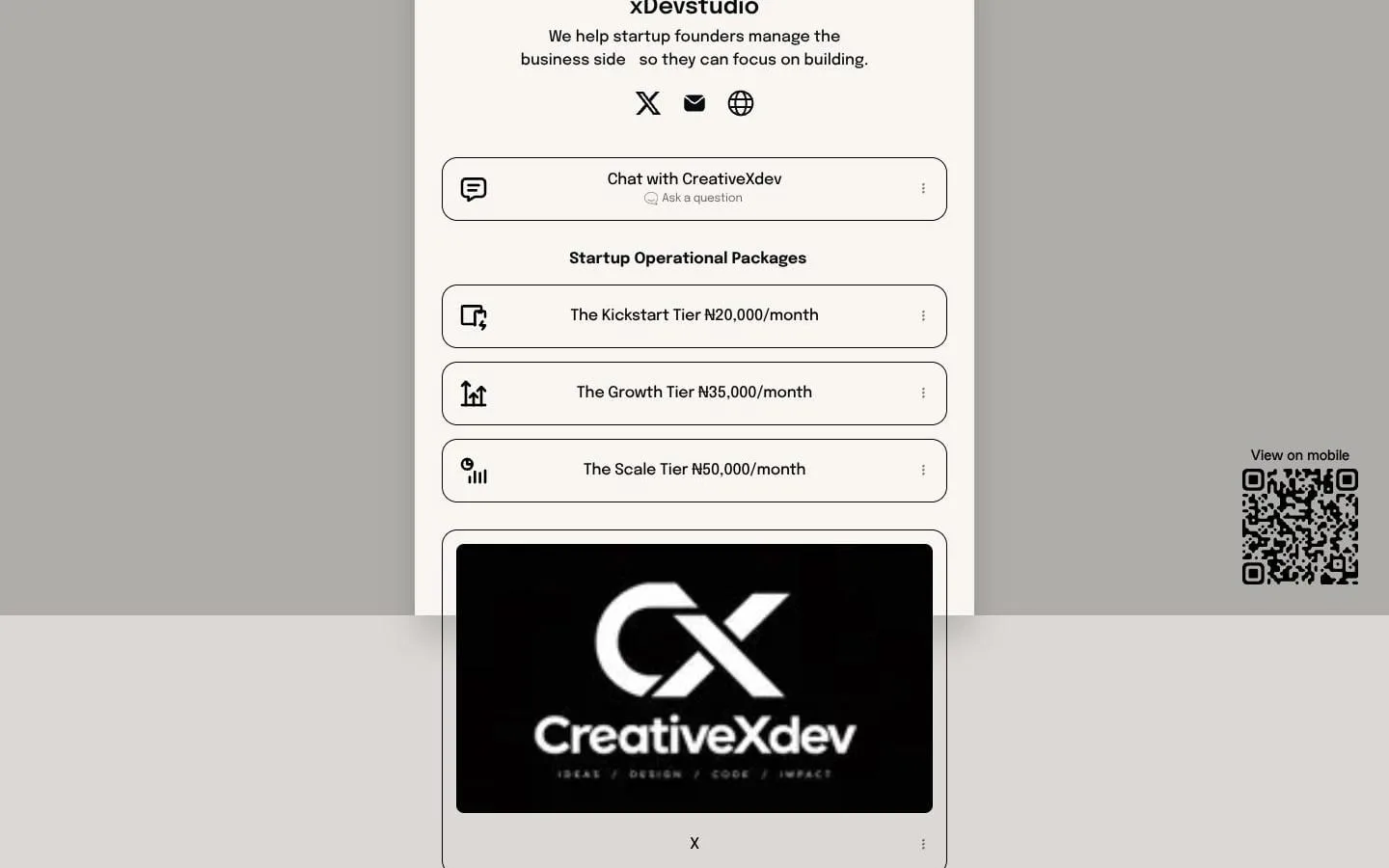 CreativeXdev screenshot