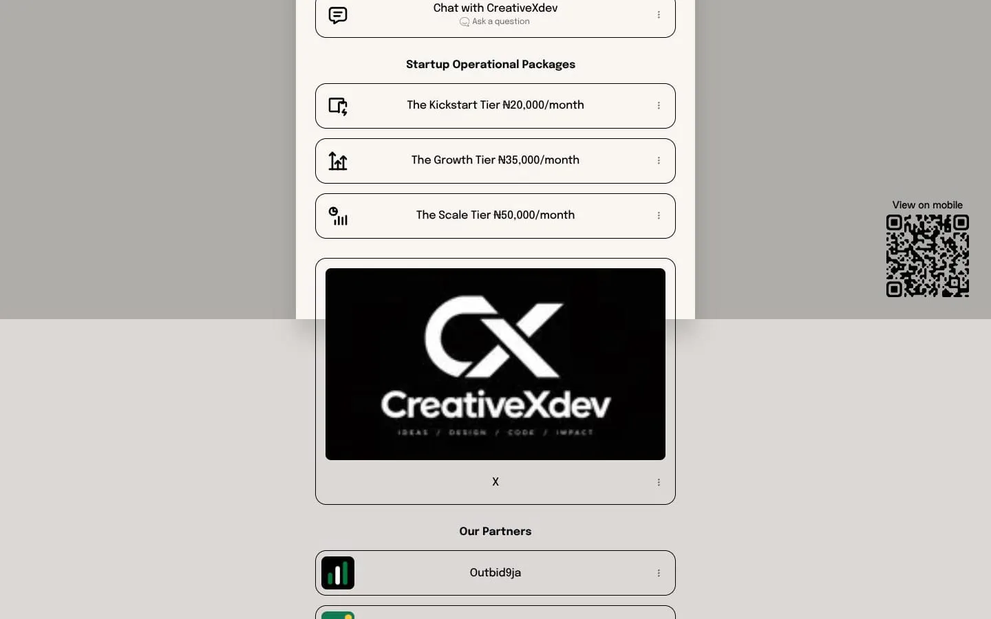 CreativeXdev screenshot