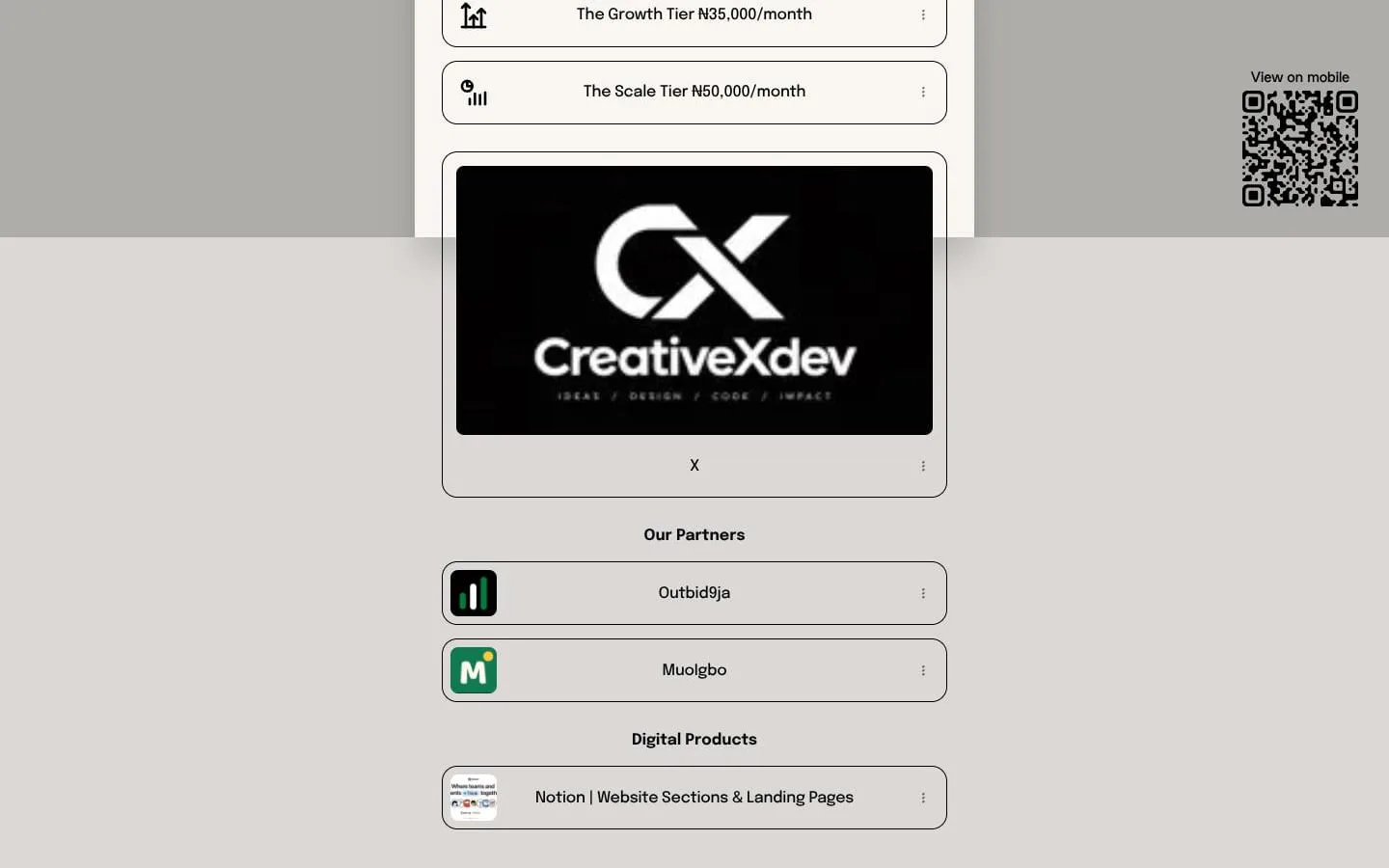 CreativeXdev screenshot