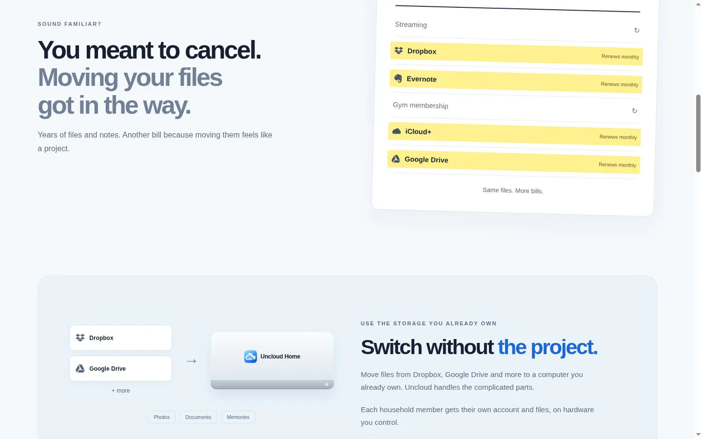 Uncloud screenshot