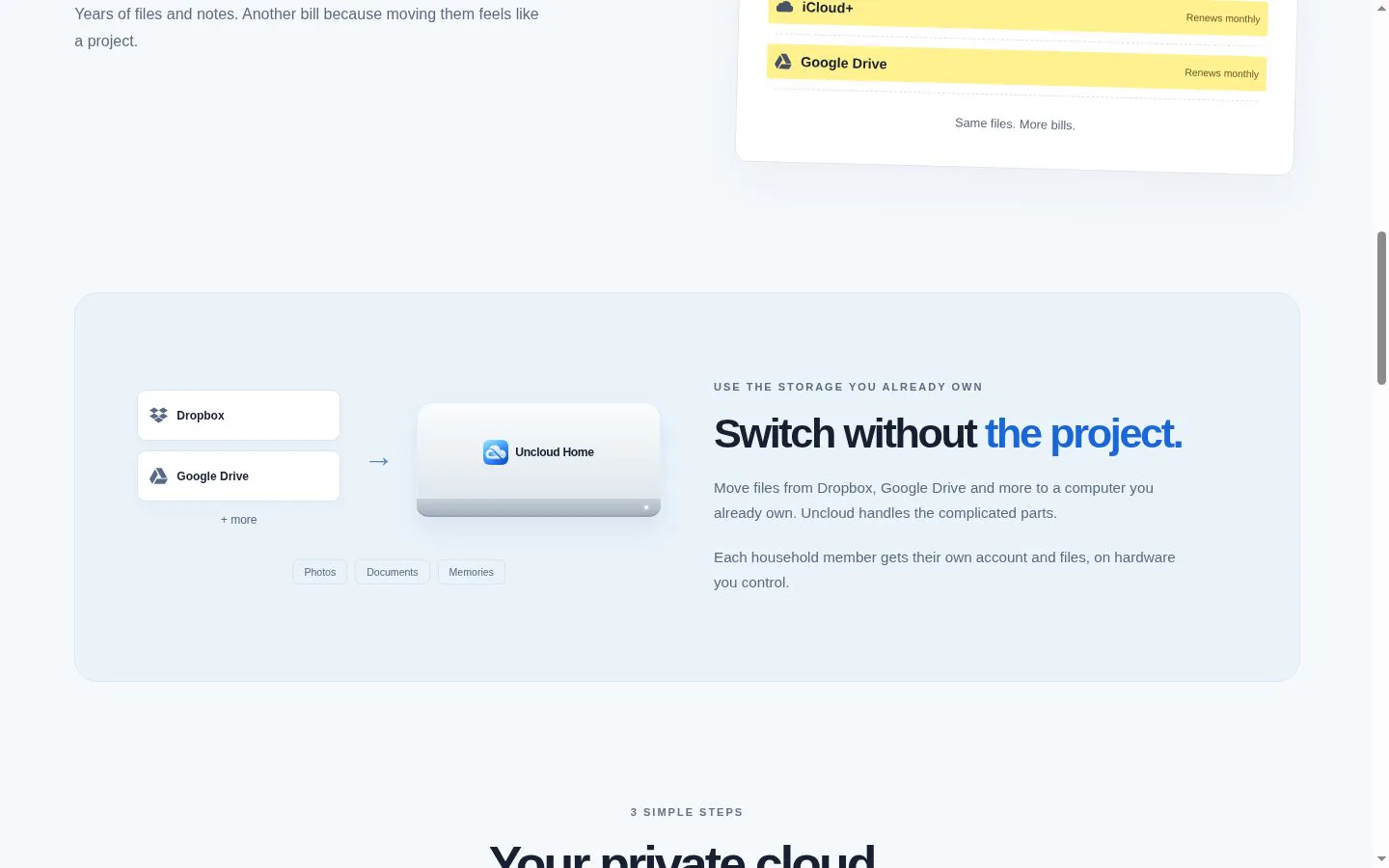 Uncloud screenshot