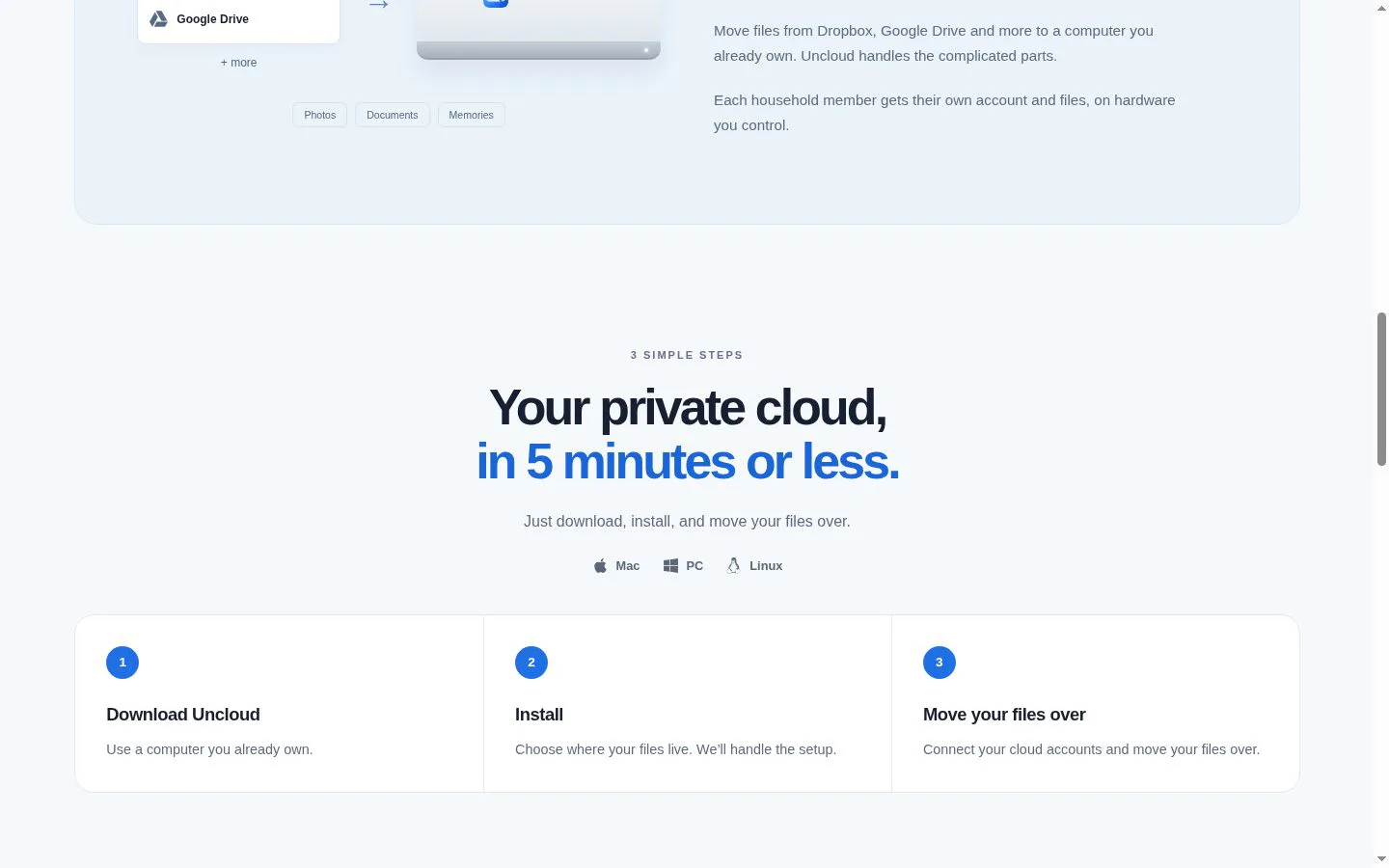 Uncloud screenshot