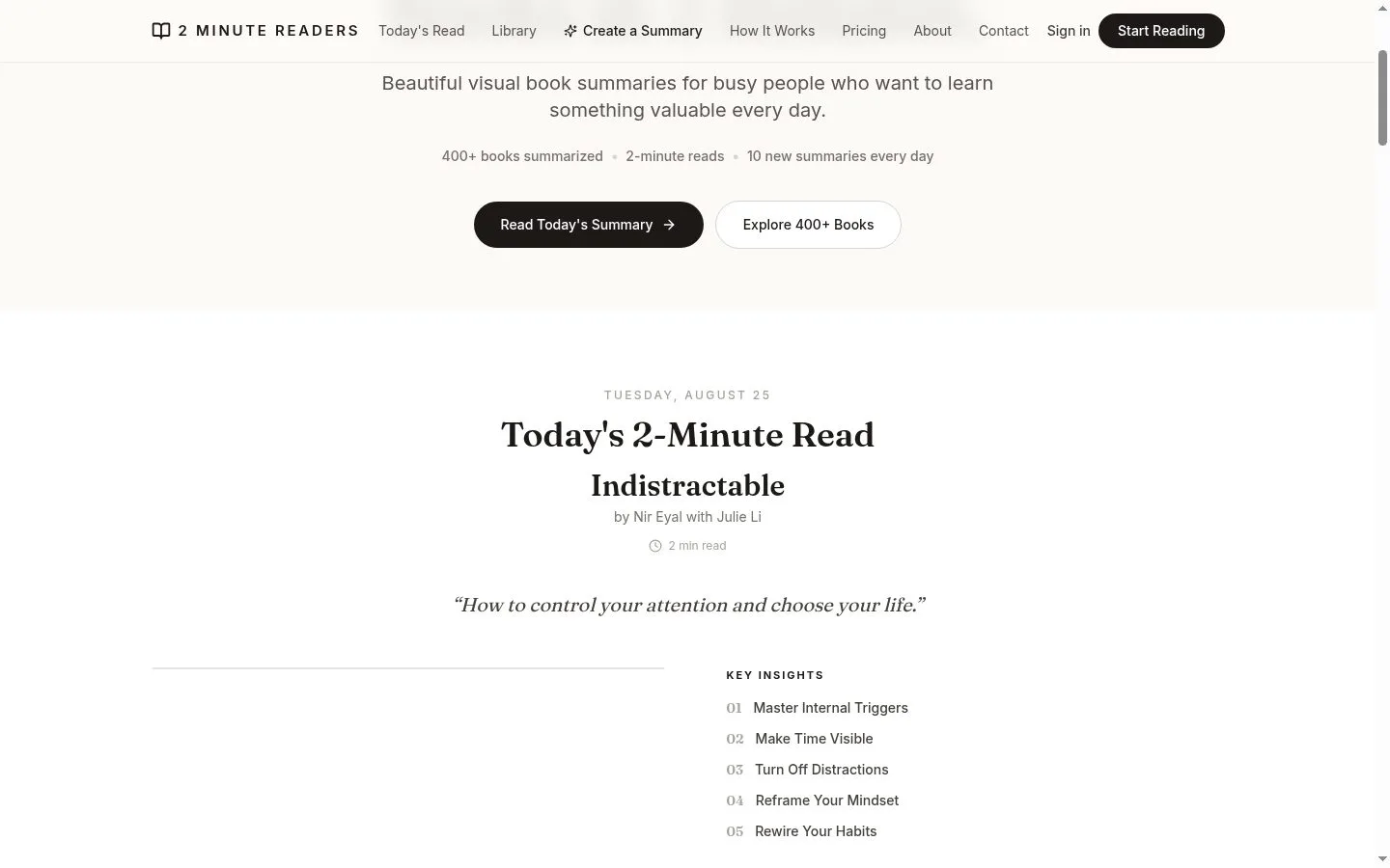 2 Minute Readers screenshot