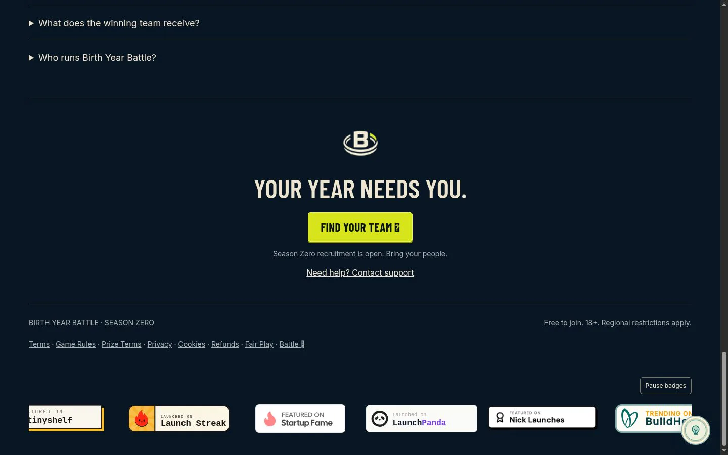 Birth Year Battle screenshot
