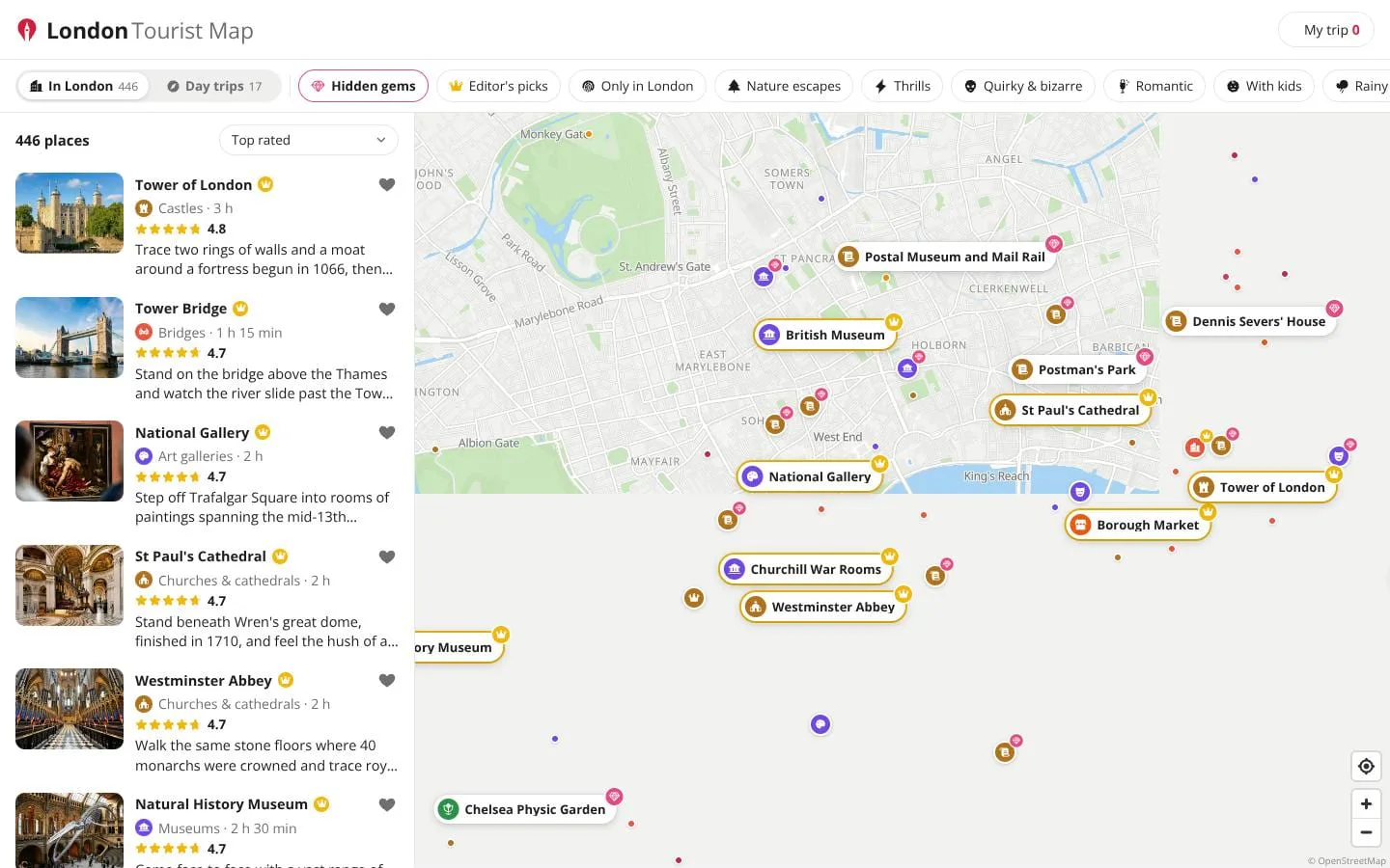 London Tourist Map screenshot