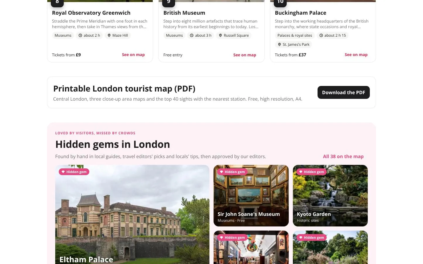 London Tourist Map screenshot