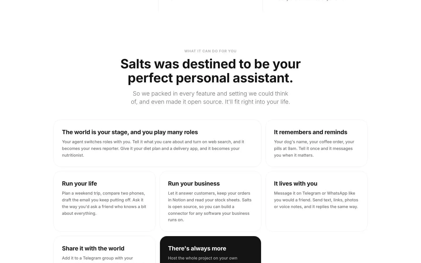 Salts screenshot