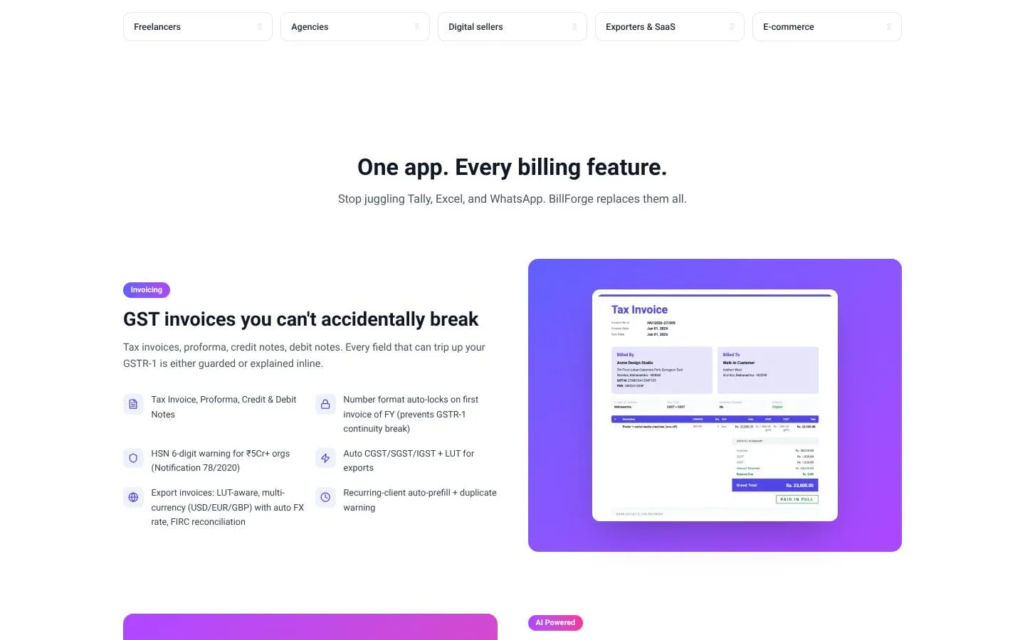 BillForge screenshot