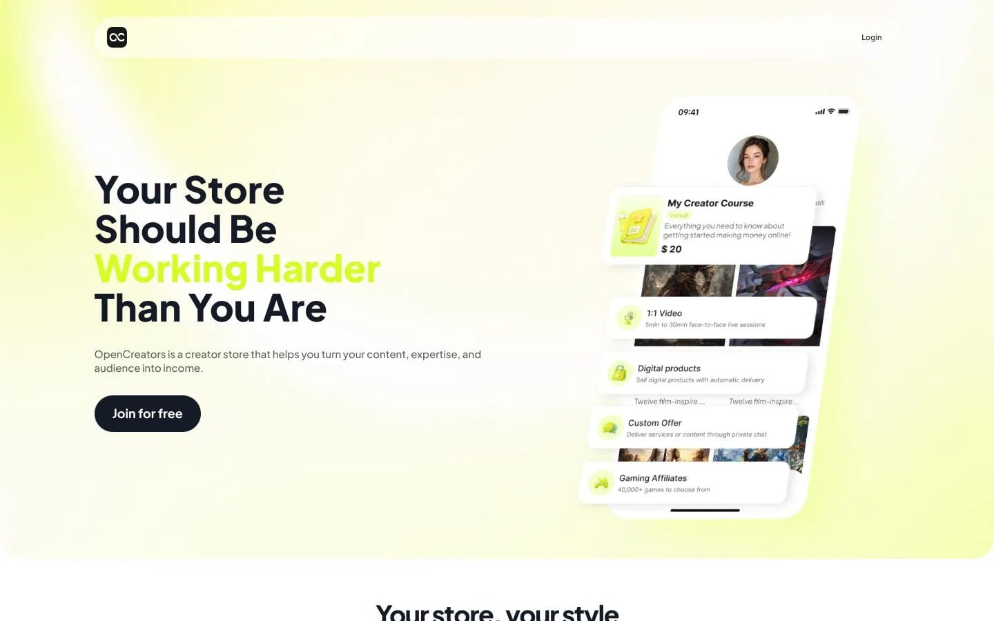 OpenCreators screenshot