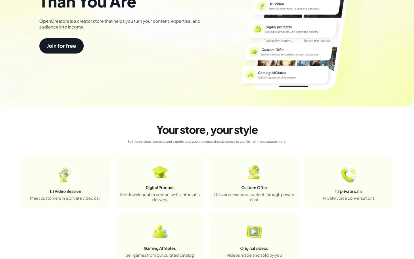 OpenCreators screenshot