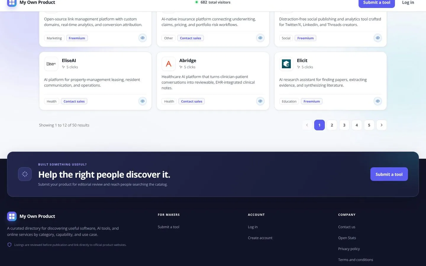 My Own Product screenshot