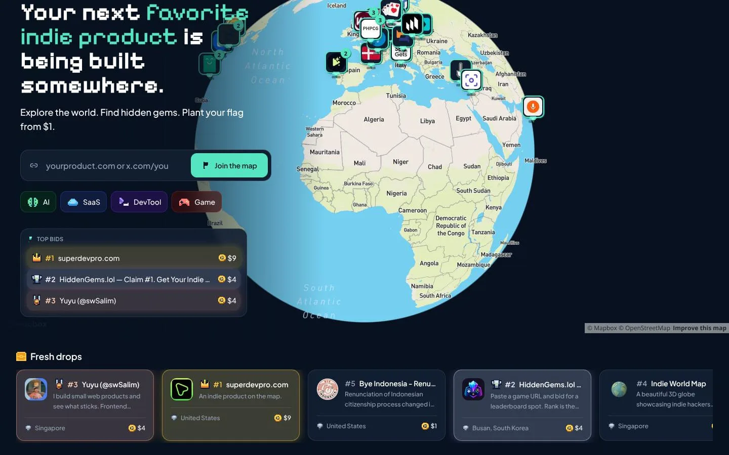Indie World Map screenshot