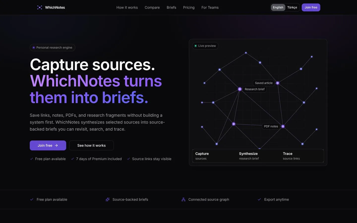 WhichNotes screenshot