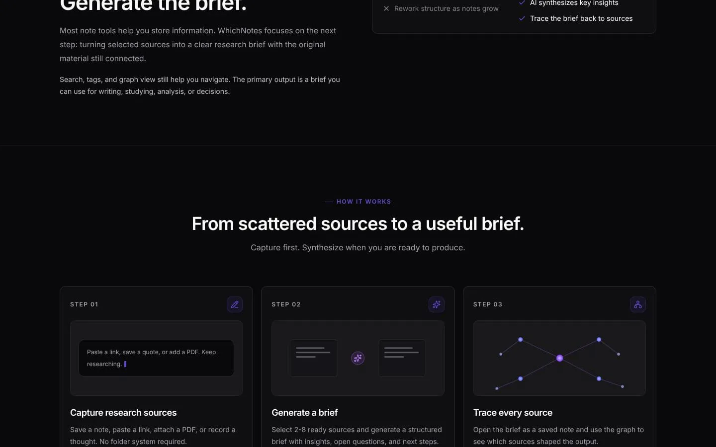WhichNotes screenshot