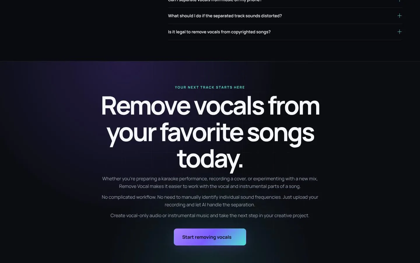 Remove Vocal screenshot