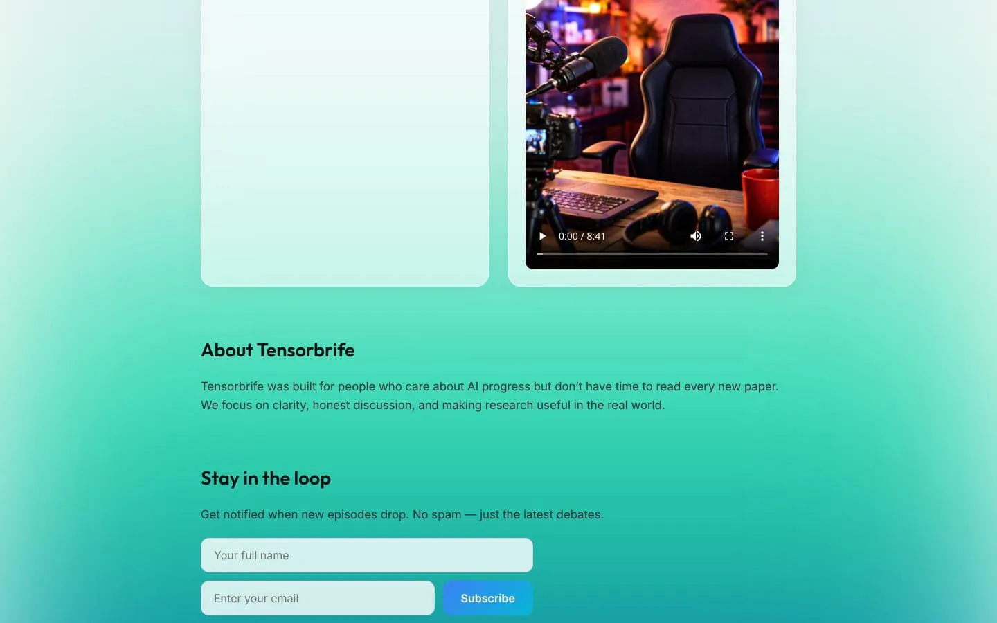 Tensorbrife screenshot