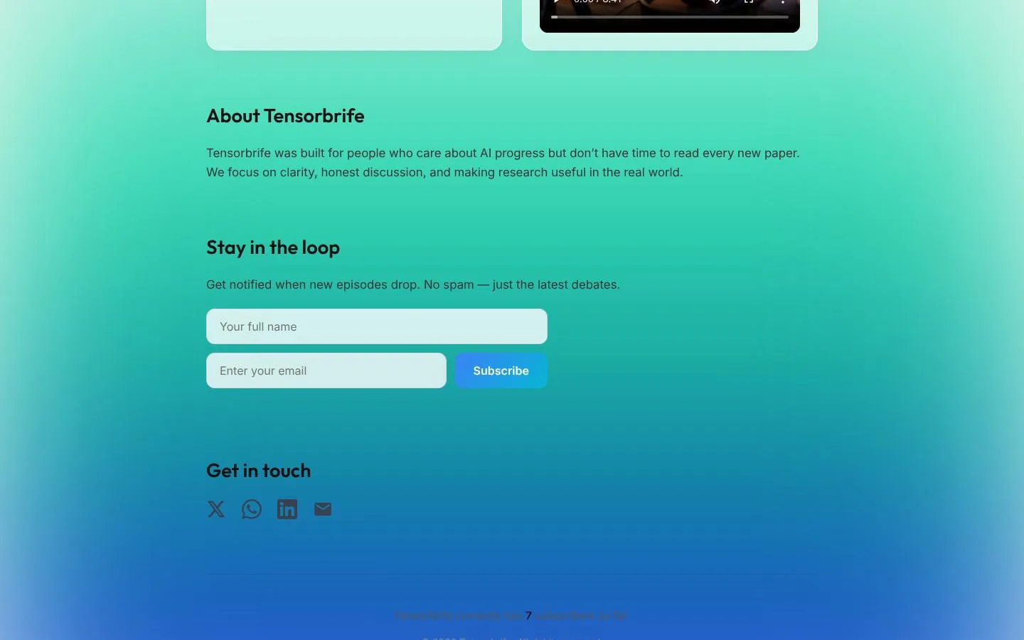 Tensorbrife screenshot
