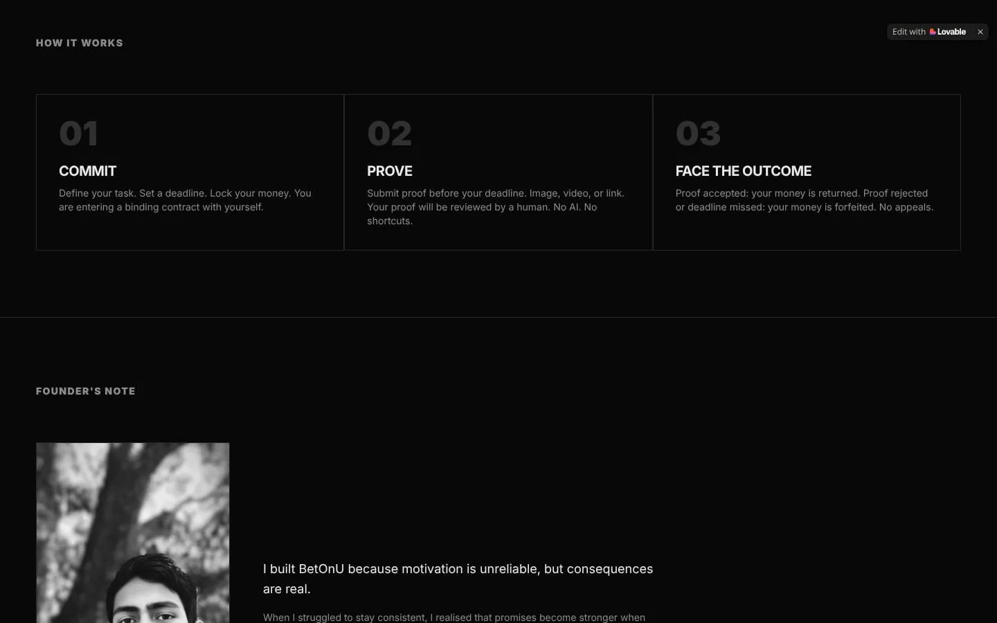 BetOnU screenshot