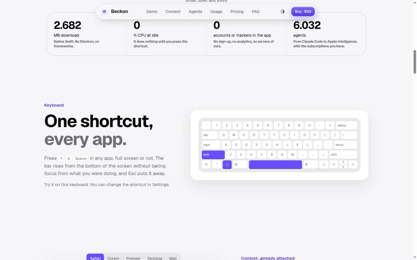 Beckon screenshot