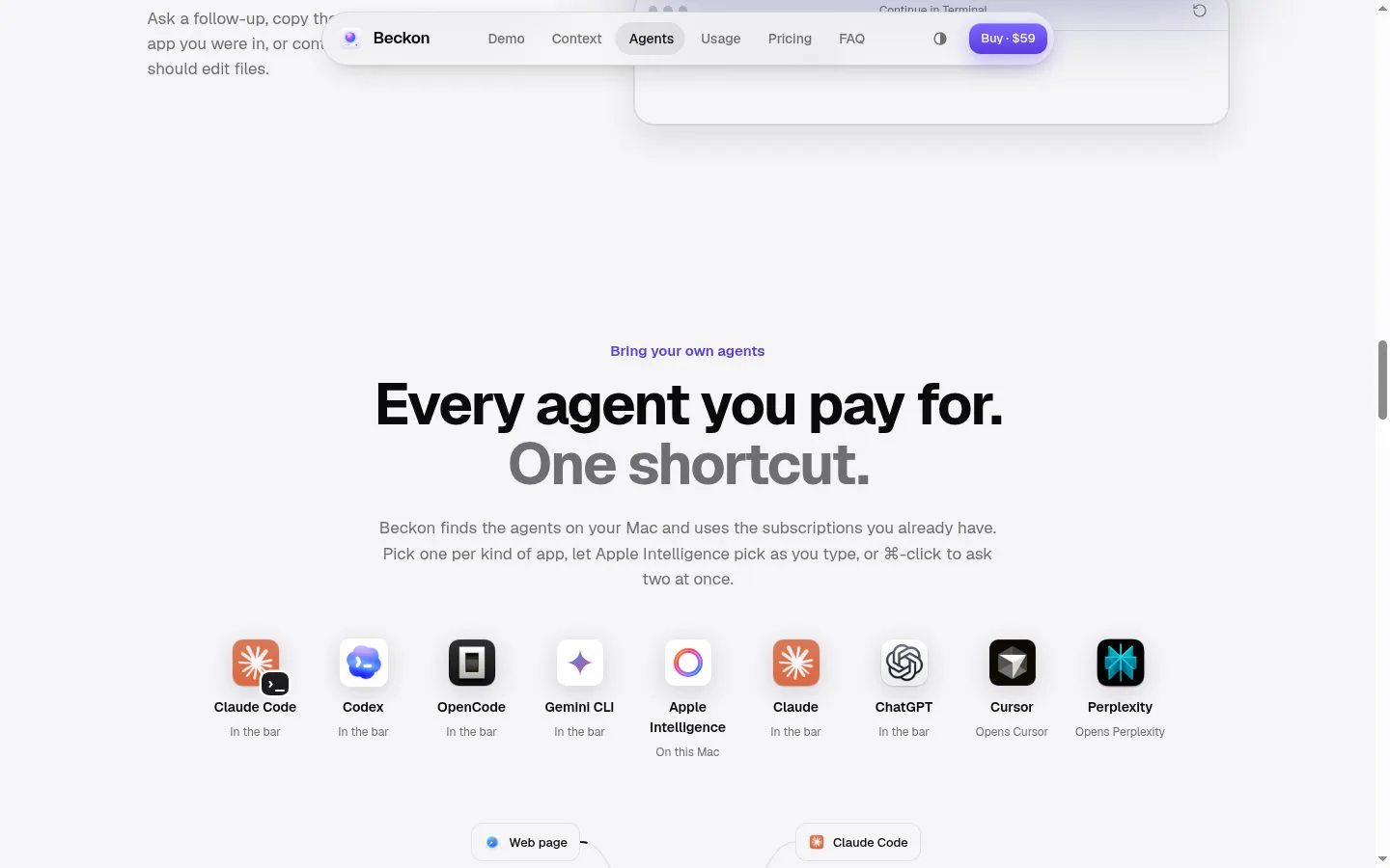 Beckon screenshot
