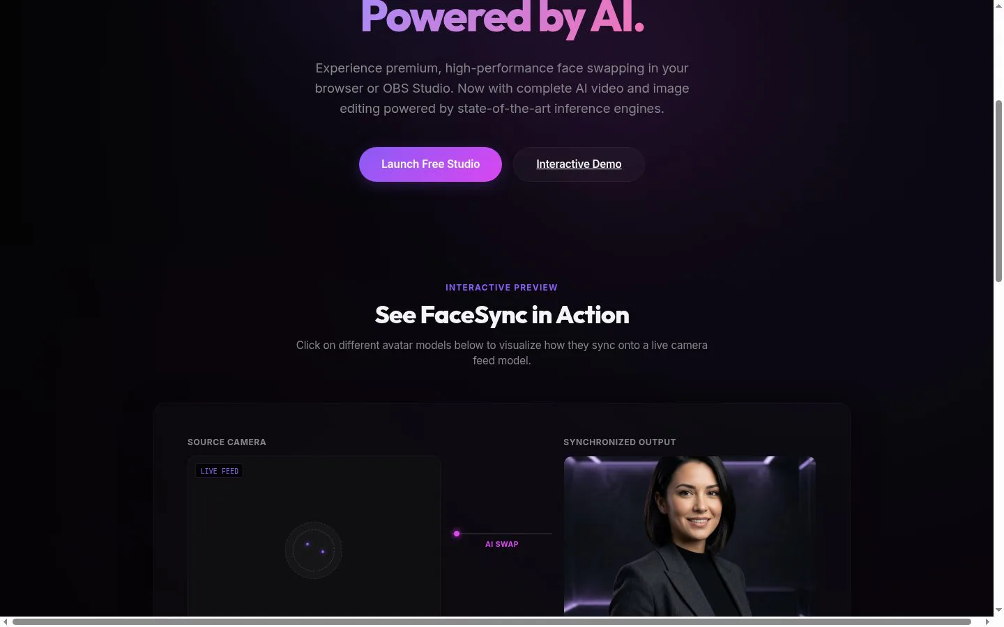 FaceSync Studio screenshot