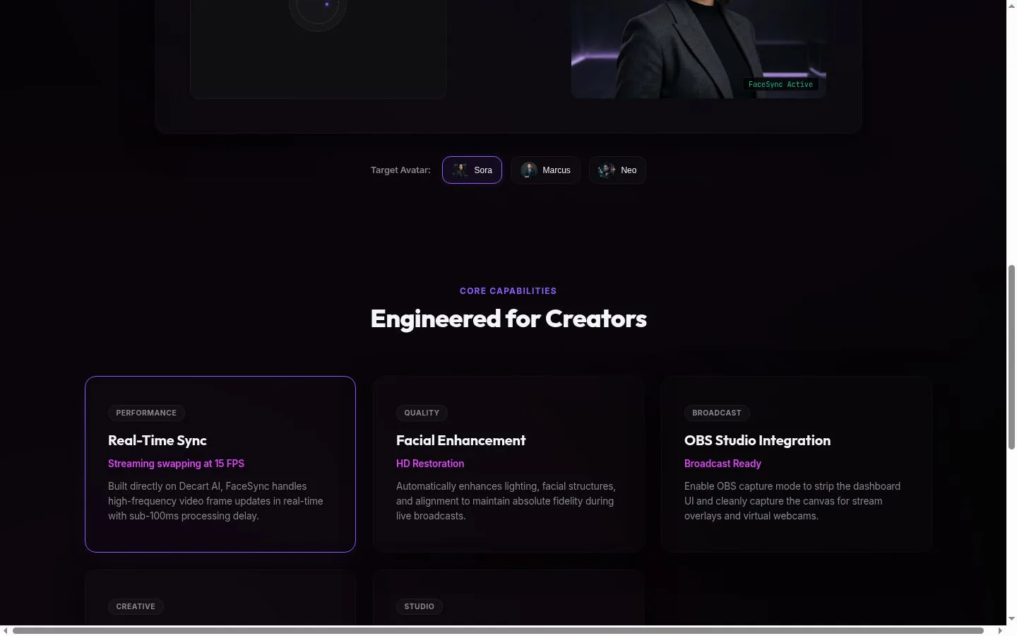 FaceSync Studio screenshot