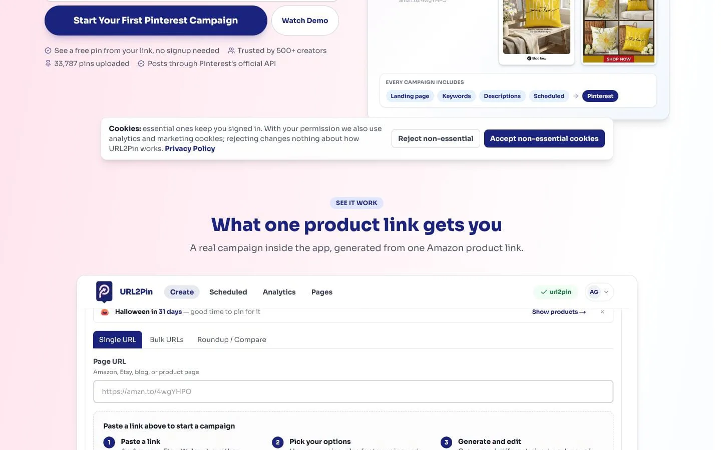 URL2Pin screenshot