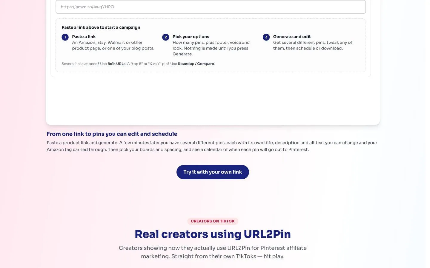 URL2Pin screenshot