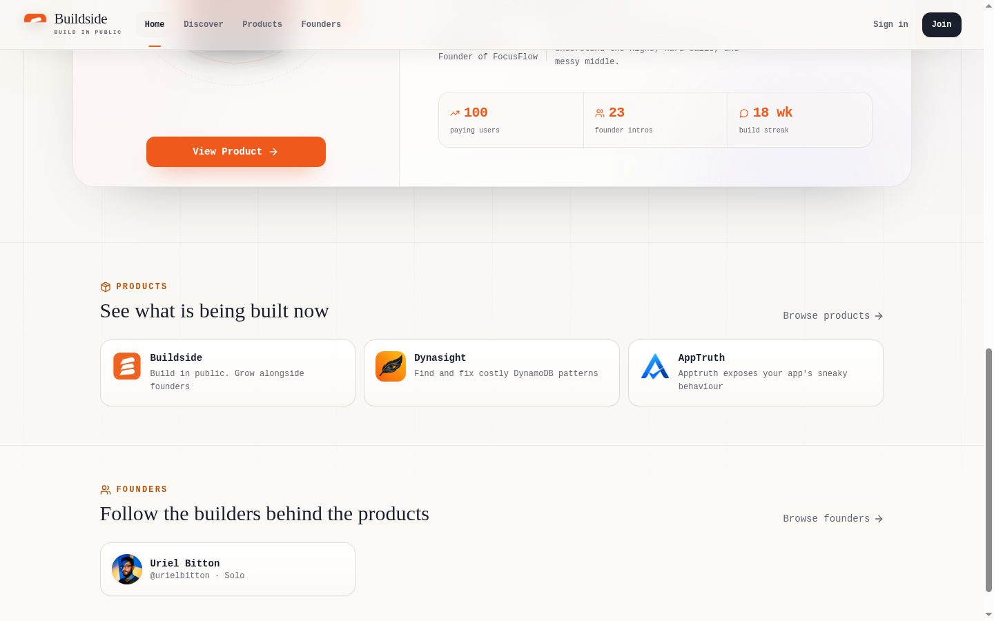 Buildside screenshot