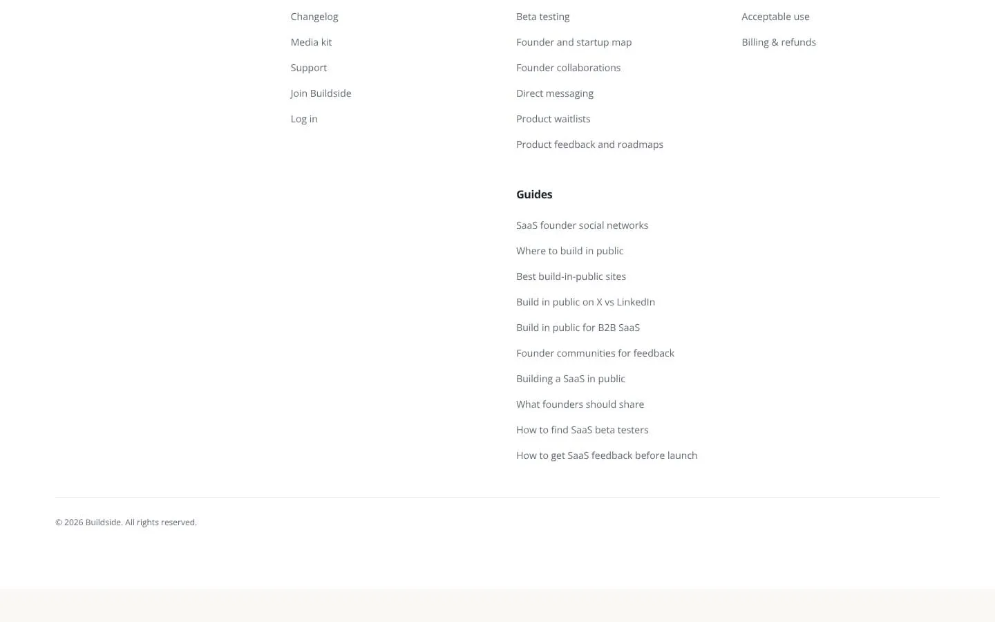 Buildside screenshot