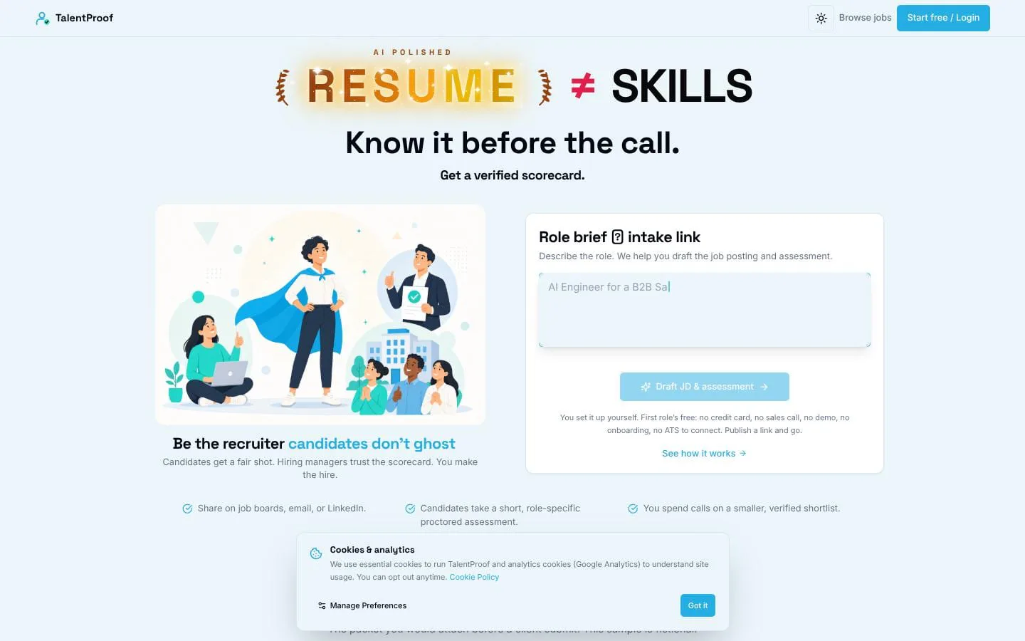 TalentProof screenshot