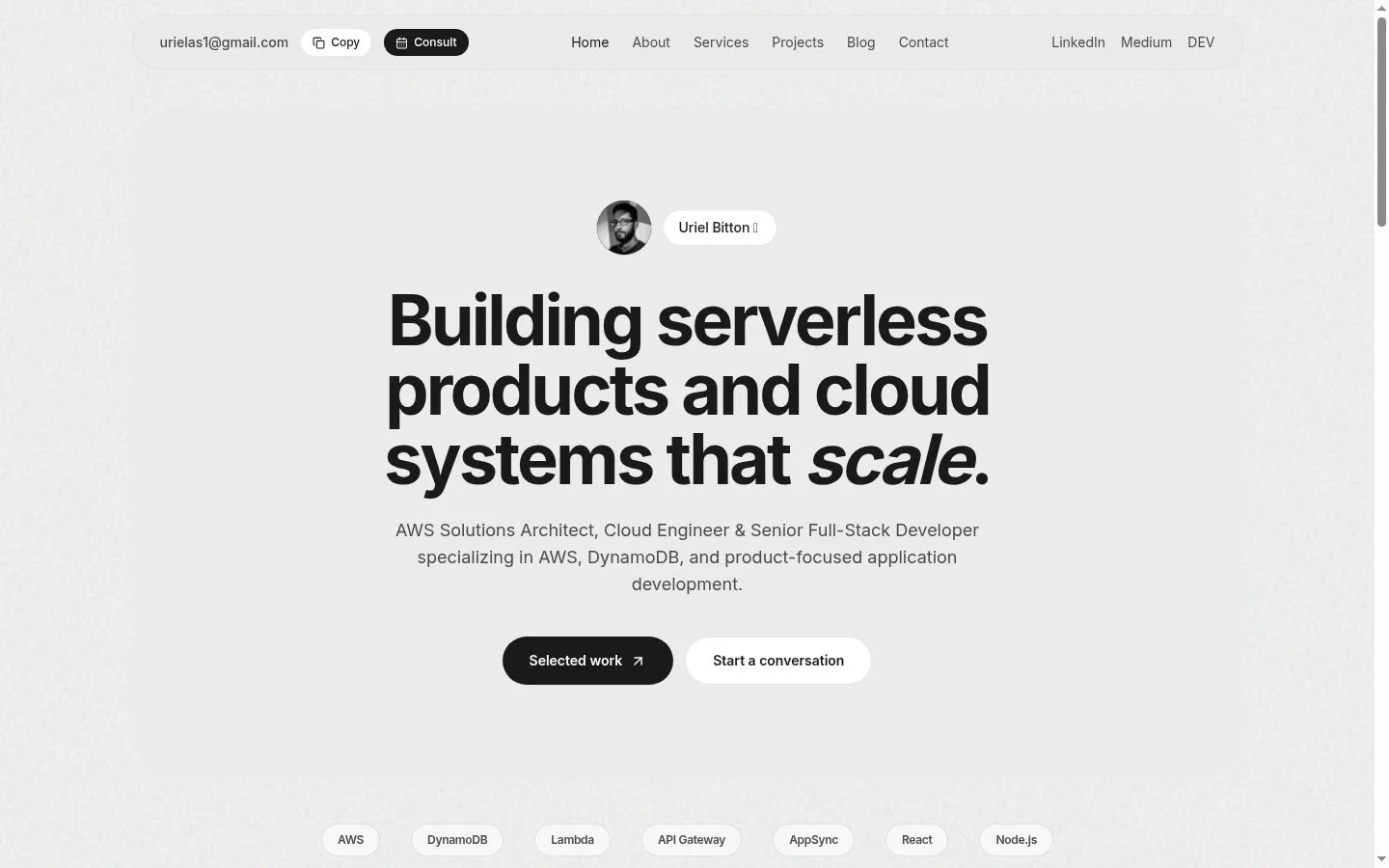 Cloud Portfolio screenshot