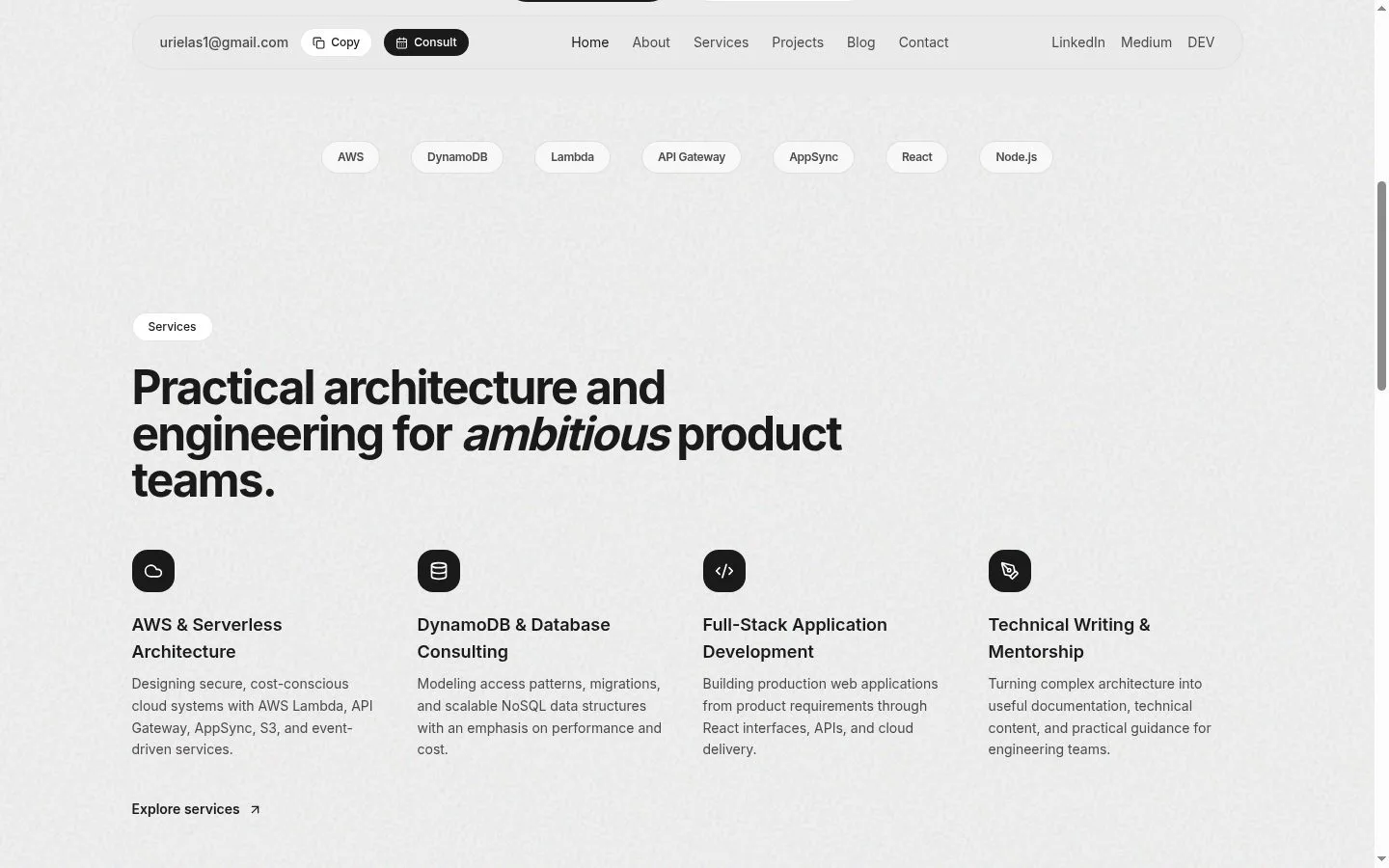 Cloud Portfolio screenshot
