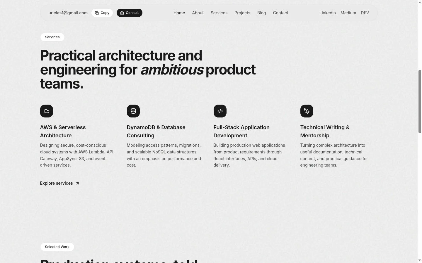 Cloud Portfolio screenshot