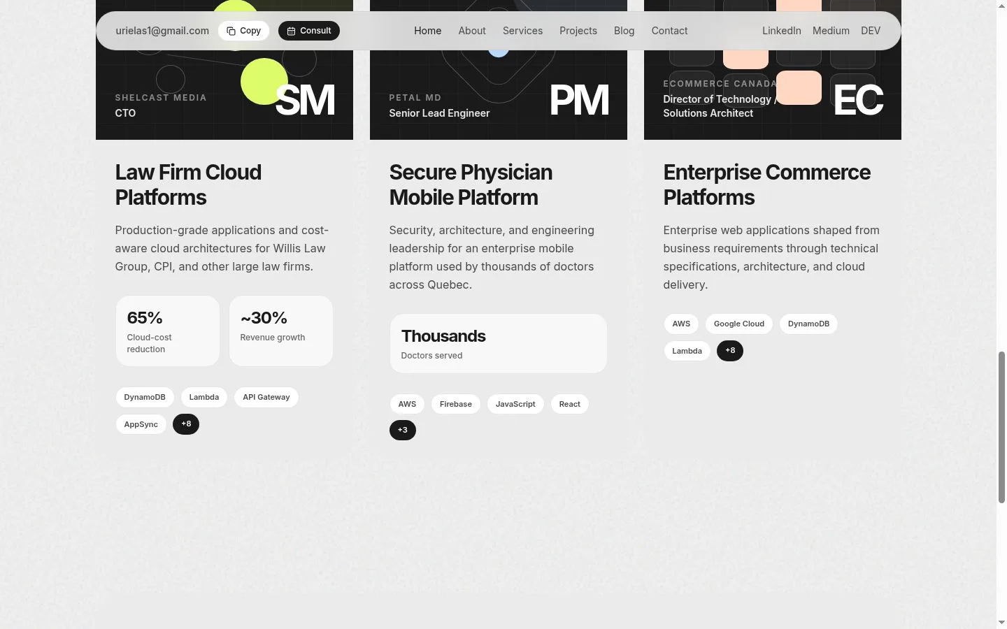 Cloud Portfolio screenshot