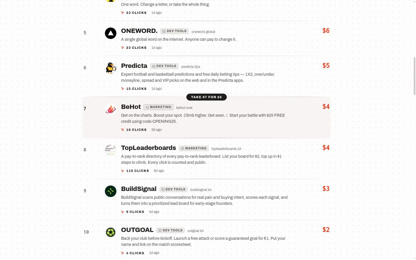 SaaS Rank screenshot