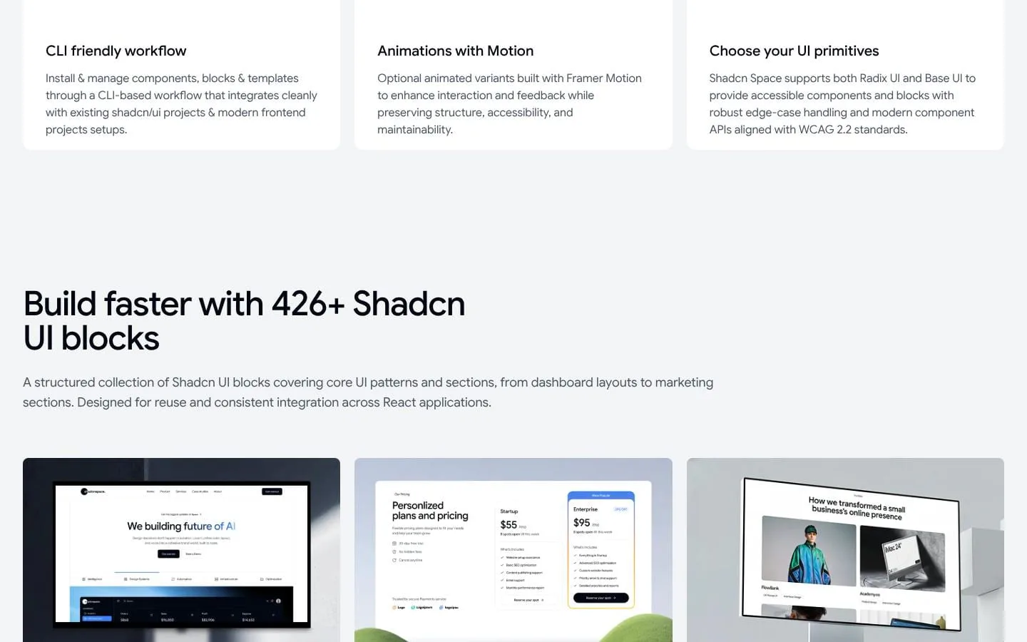 Shadcn Space screenshot