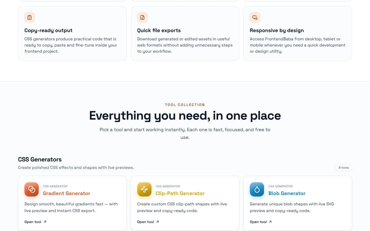 FrontendBaba screenshot