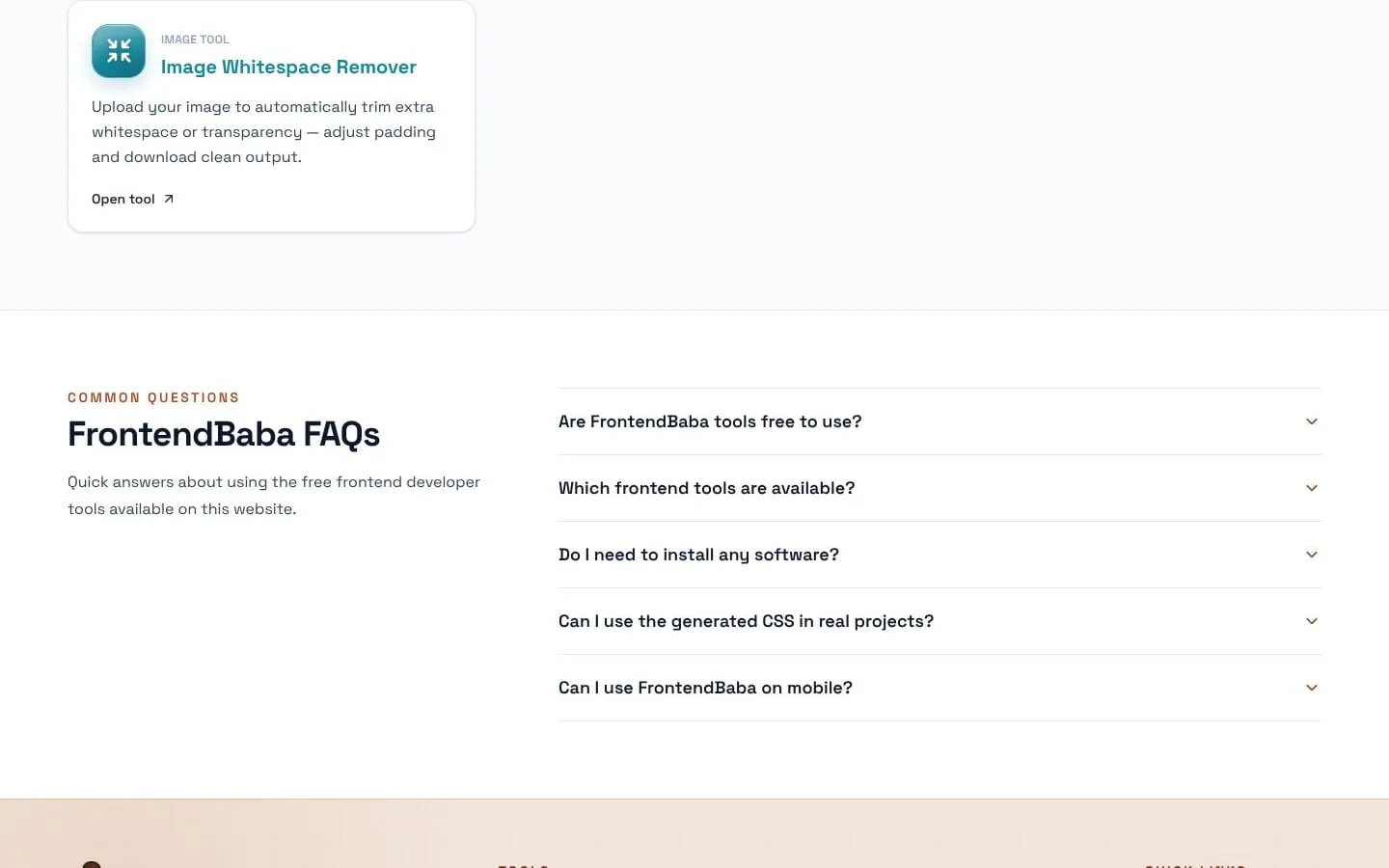 FrontendBaba screenshot